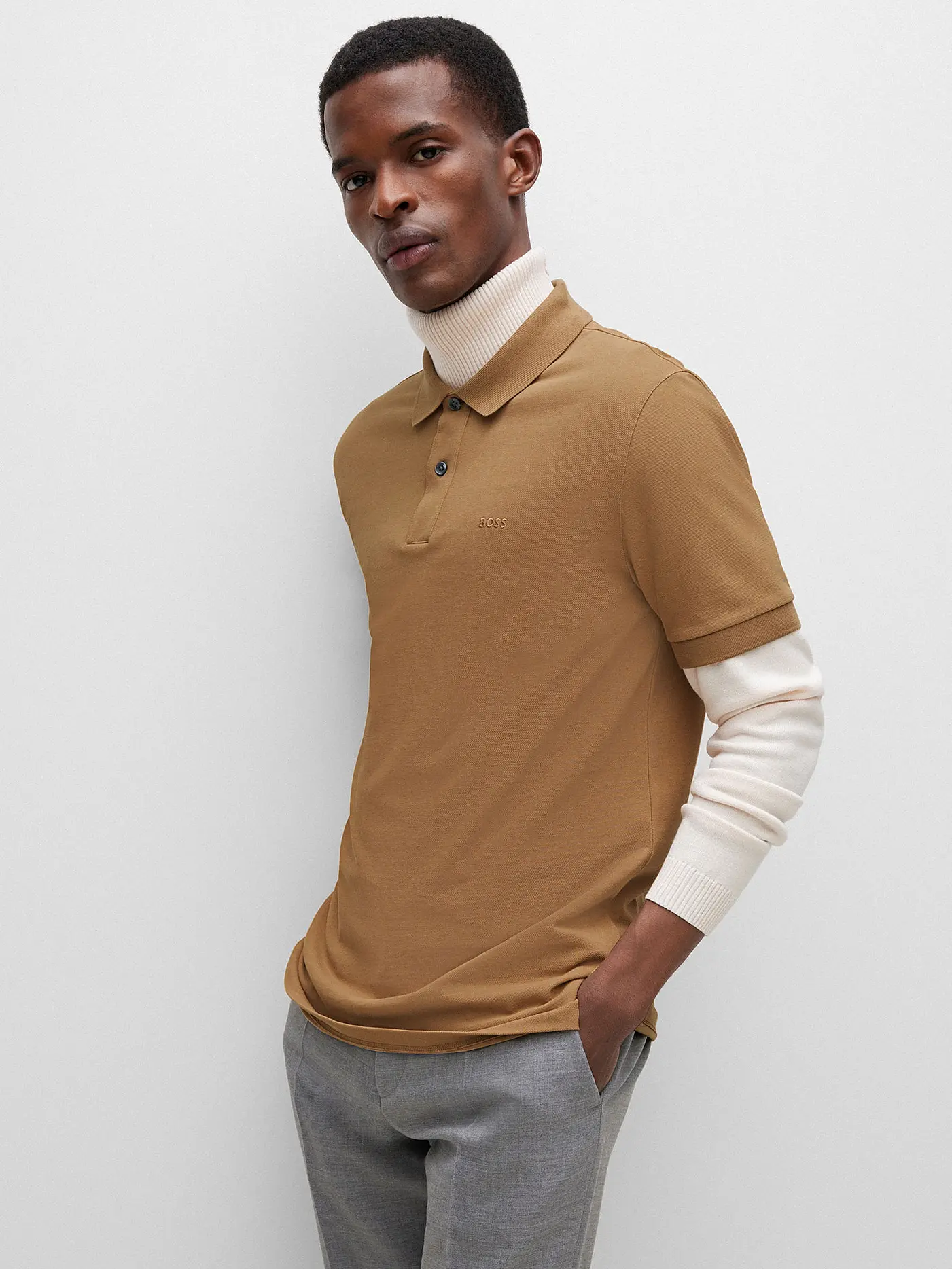 BOSS | Poloshirt Regular Fit PALLAS | camel